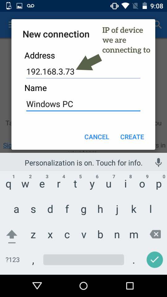 New Connection VNC Viewer