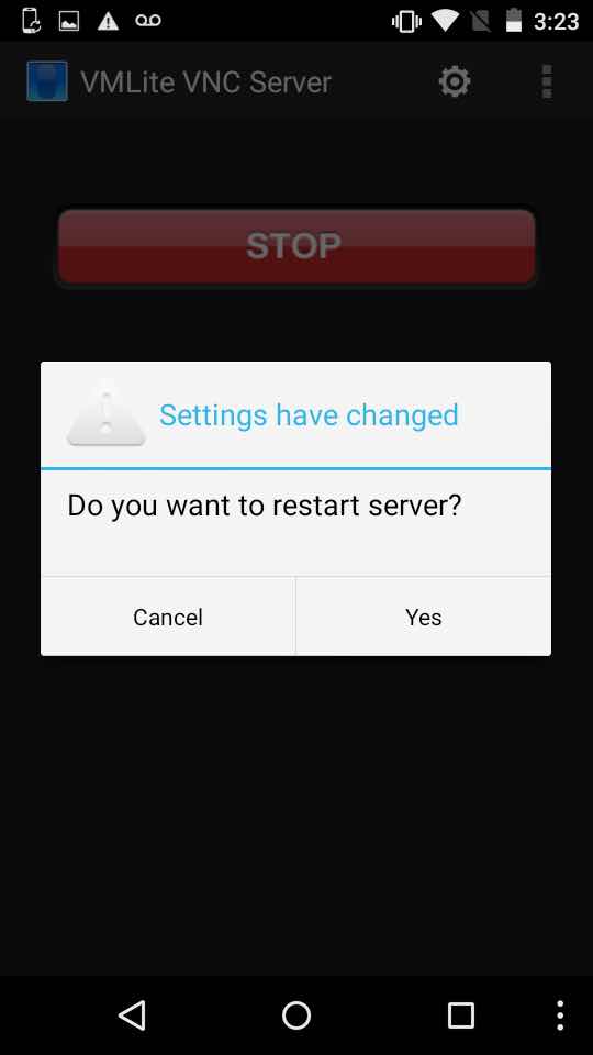 Restart Server VMLite VNC Server