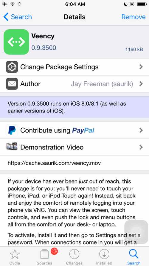 Veency On Cydia