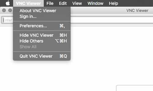 VNC Viewer Mac Toolbar